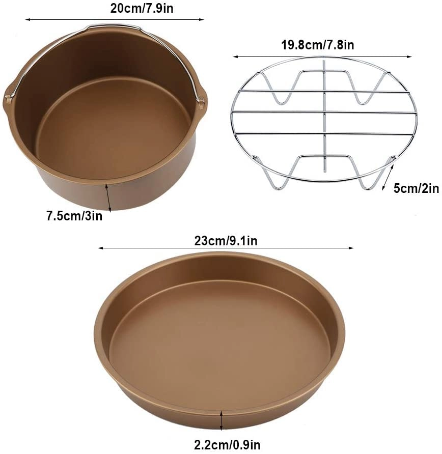 3 in 1 Multifunctional Air Fryer Accessories Set - food-grade material 3 piece(s)