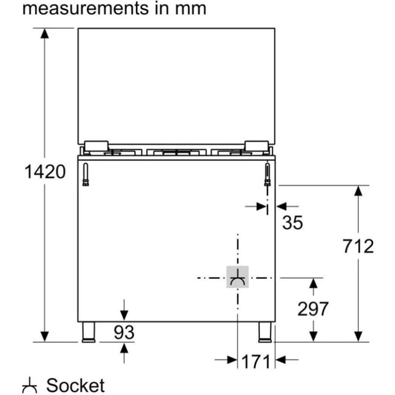 Series 4 HGV1ISW50M GAS Cooker