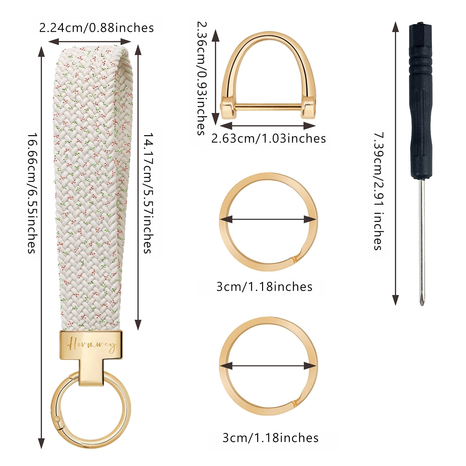 Elastic Wristlet Keychain - Fun