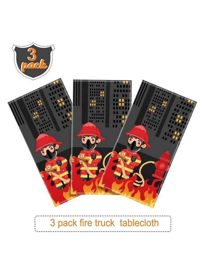 Fire Truck Tablecloth - 3 Pack Birthday