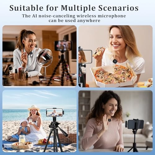 Ai Noise Cancelling Wireless Microphone USB+Wireless Microphone