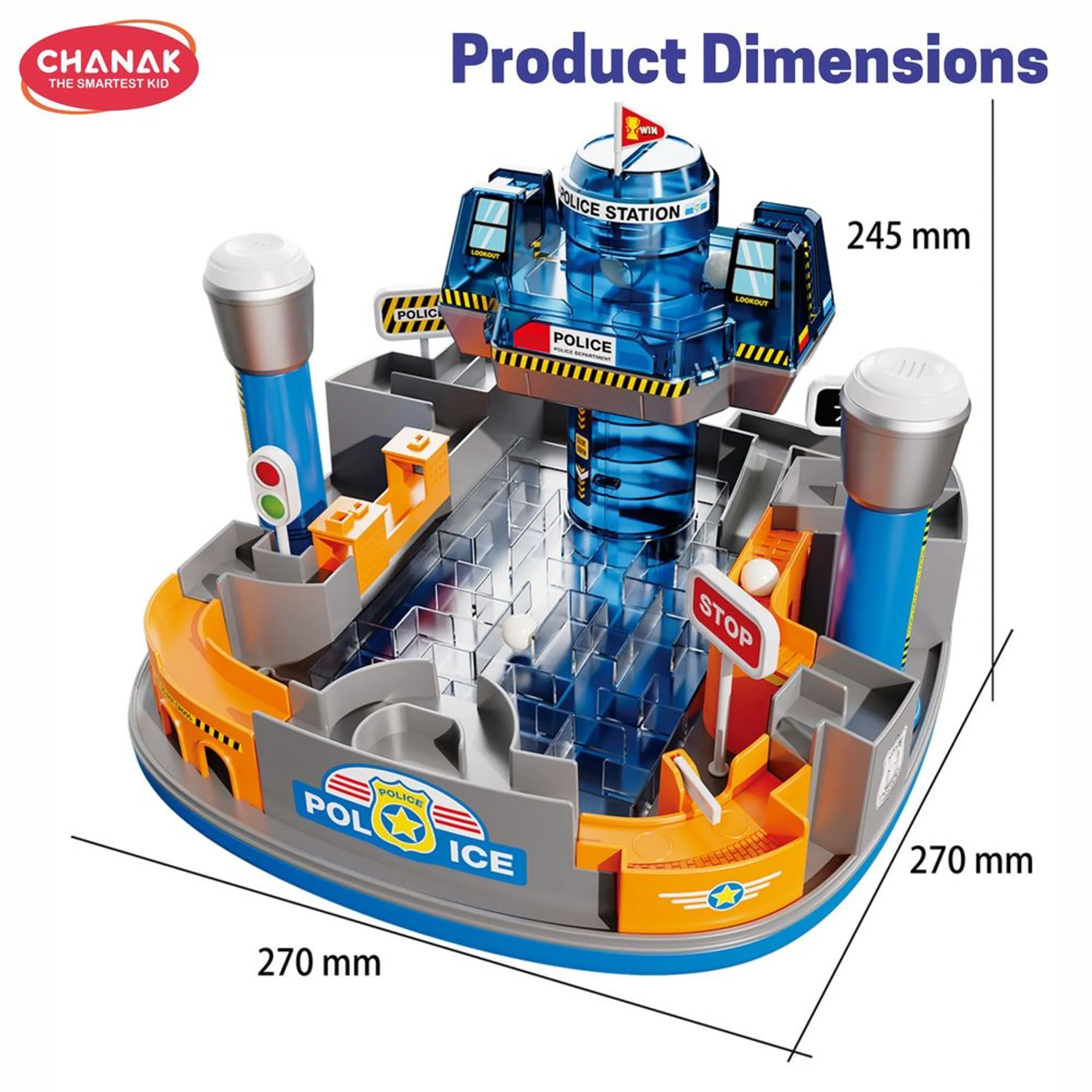 Police Maze Tower 3D Puzzle (46966191-MKD220A) - 16 pcs