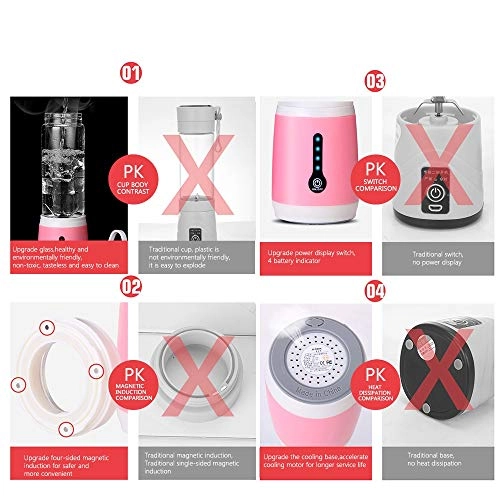 Portable Mini Fruit Juice Blender - 550ml 2000mAh