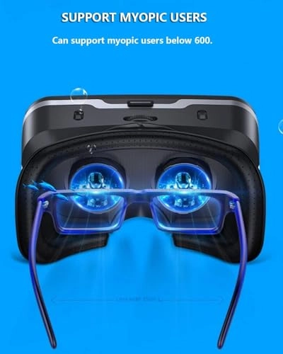 3D Virtual Reality Headset - 4.7-7.2 Android/iOS Black