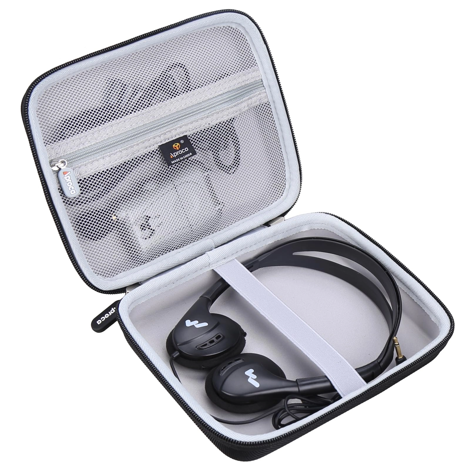 Aproca Carrying Case for Williams Sound PKT D1 EH Pocketalker Ultra Duo Pack Amplifier Headphone - Perfect Fit