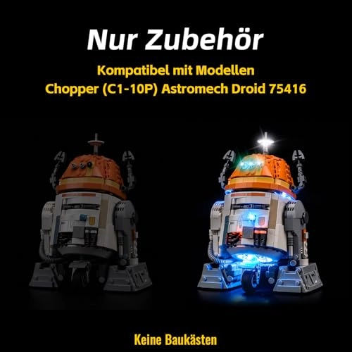 LED Light Set - Compatible with 75416 Astromech Droid USB Battery