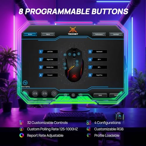Ergonomic Gaming Mouse - Wired