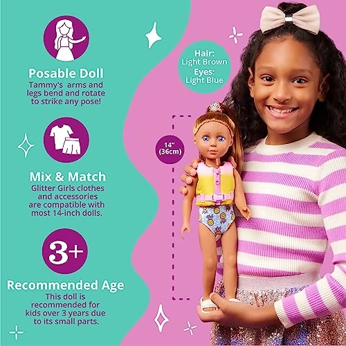Tammy Poseable Doll - 14-Inch Brown Hair & Blue Eyes Ages 3+