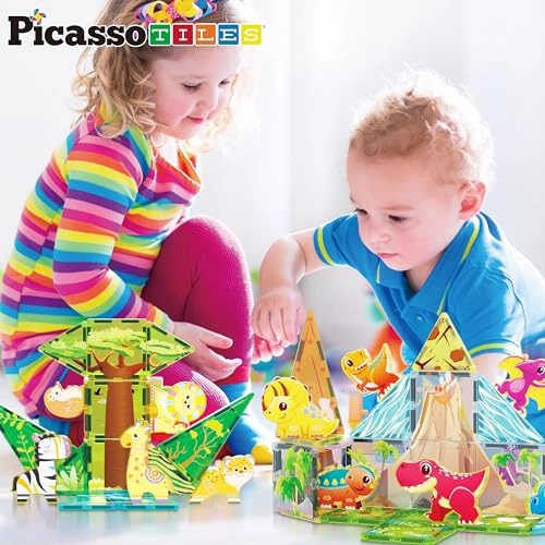 Magnet Tiles - Safari Animals Dinosaur 52pcs