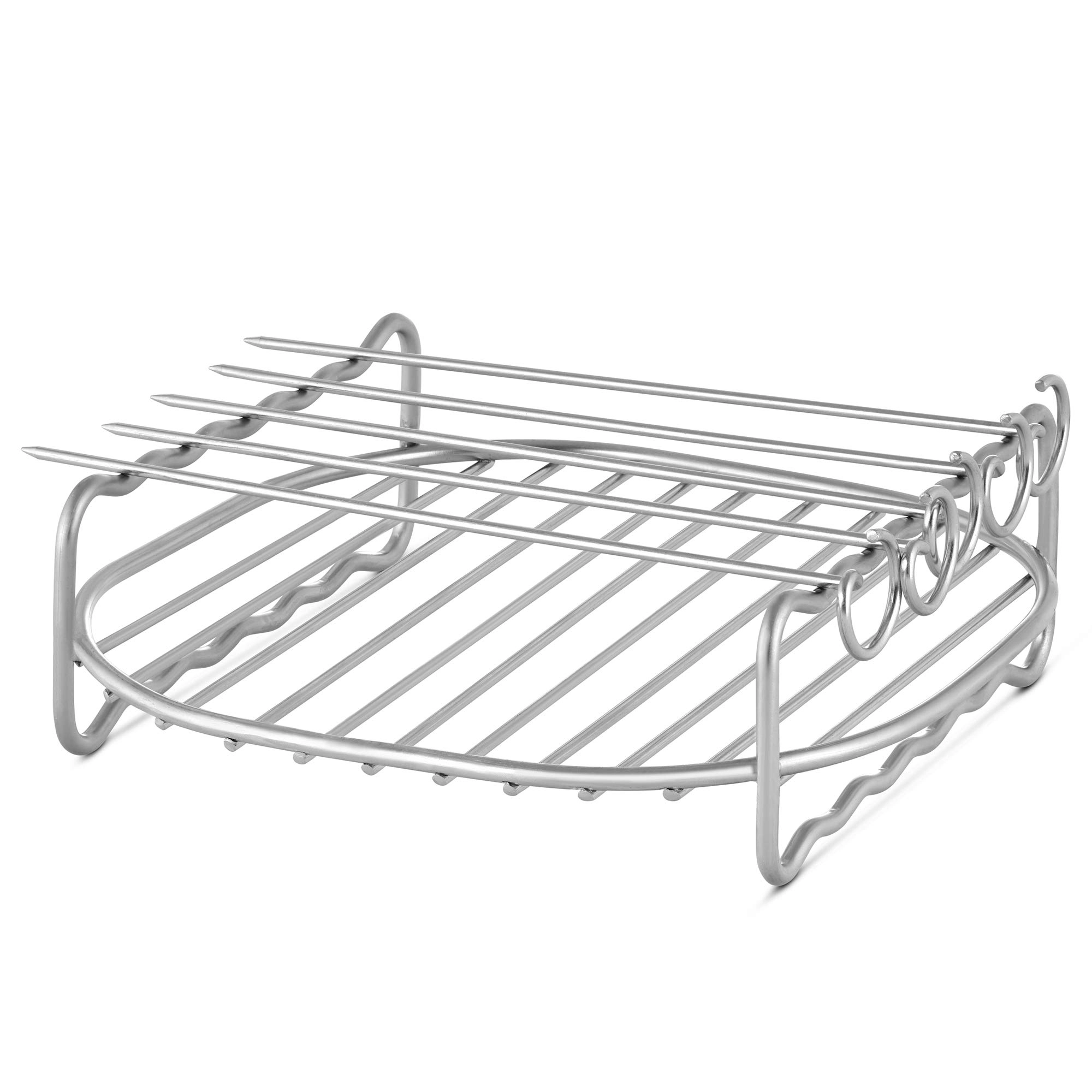 3H Products Air Fryer Rack - Stainless Steel 5 Skewers