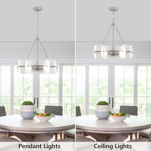 Modern Glass Dining Room Chandelier - 59"