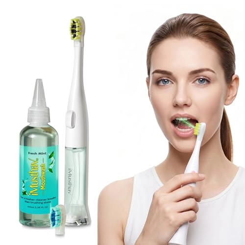 SonicPump Electric Toothbrush - Battery Operated Mouthwash Reservoir