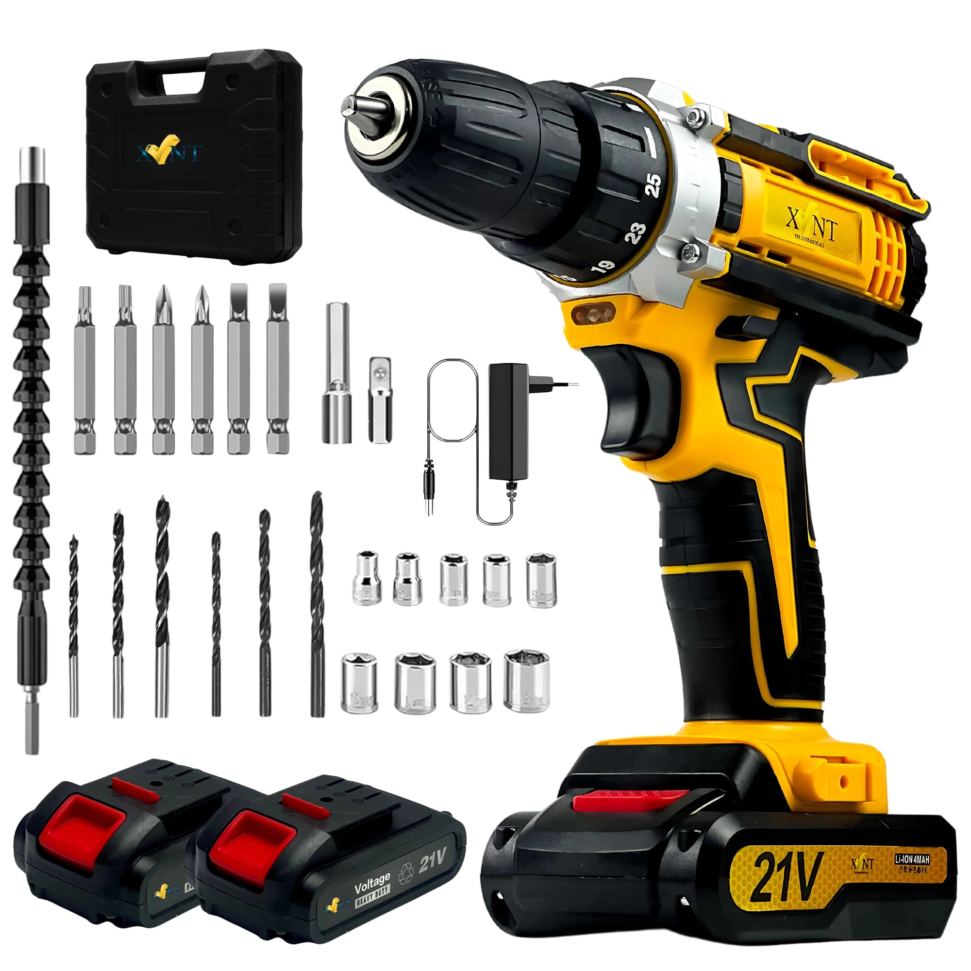 XLNT 21V Cordless Drill - 2.0Ah