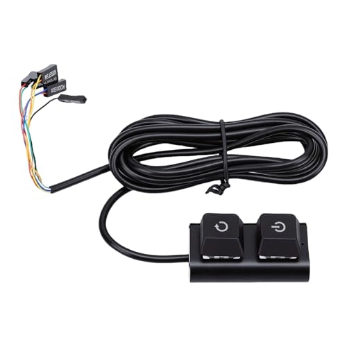 Desktop Computer Power Switch - 2m Cable 7 Color Auto Cycling Light