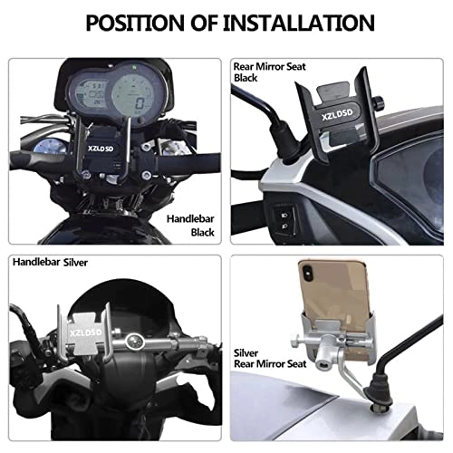 Mobile Phone Holder For Kawasaki KLR650 KLR250 Motorcycle