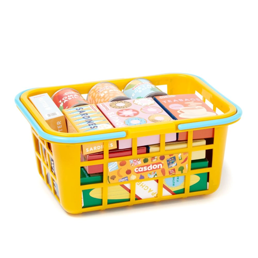 Casdon Toy Shopping Basket With Food - 20 pcs (62850)