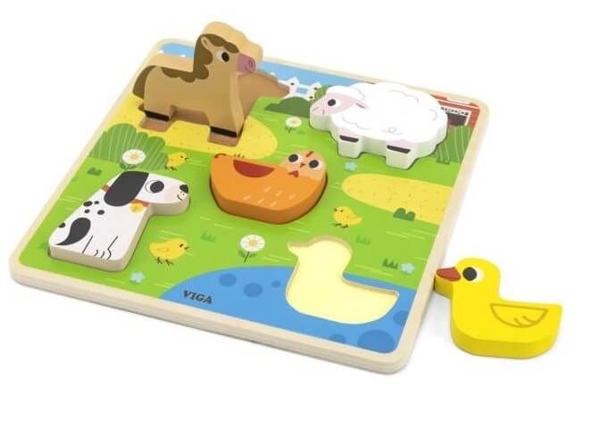 Tactile Puzzle-Farm - 3 + 5 piece(s)