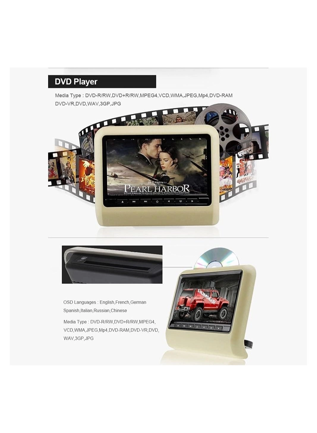 Car Headrest - 9 Inch Pack