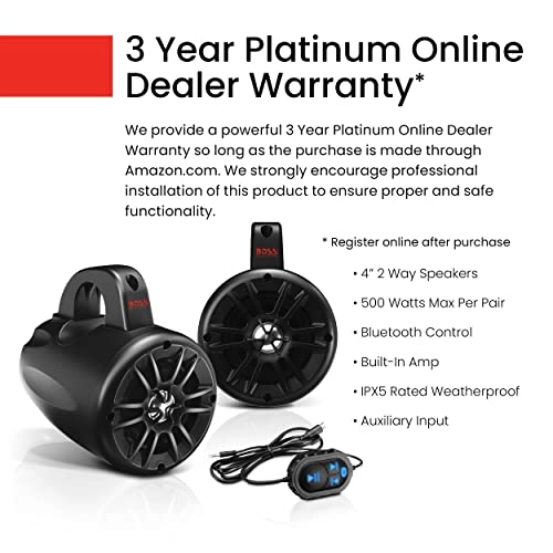 BM40AMPBT - 4 Inches 500 Watts