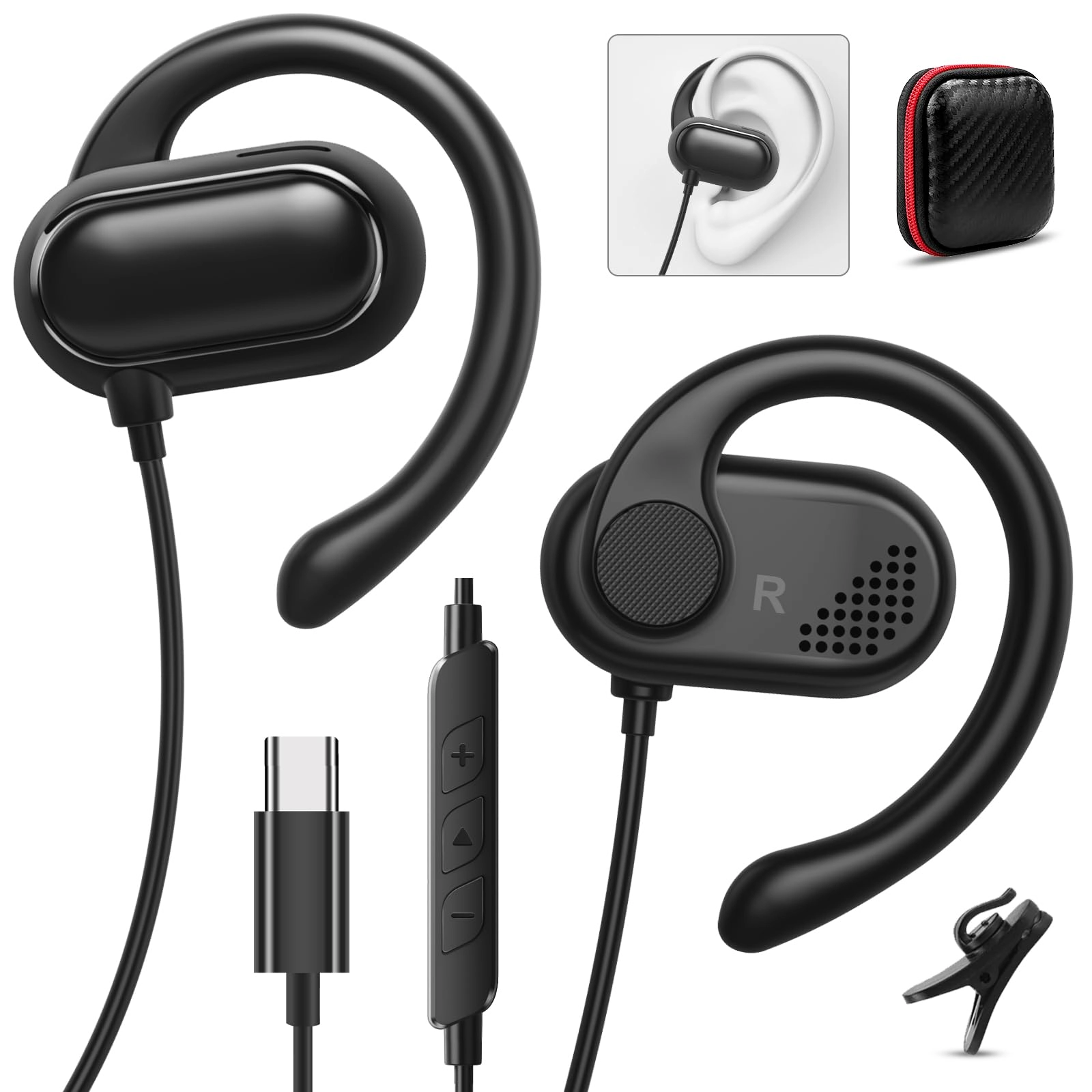 Jelanry USB C Earbuds - Wired Earbud