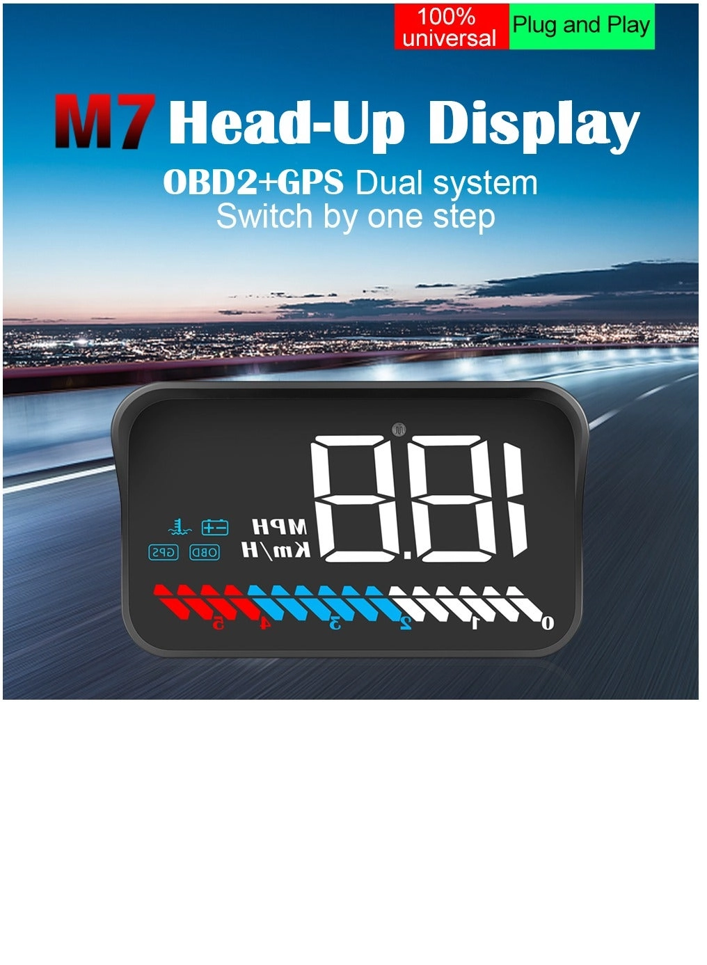 M7 - Head Up Display 3.5in Full HD