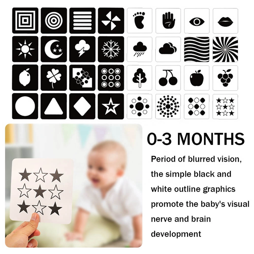 Visual Stimulus Cards - Suitable for 3 months and above 4 pieces