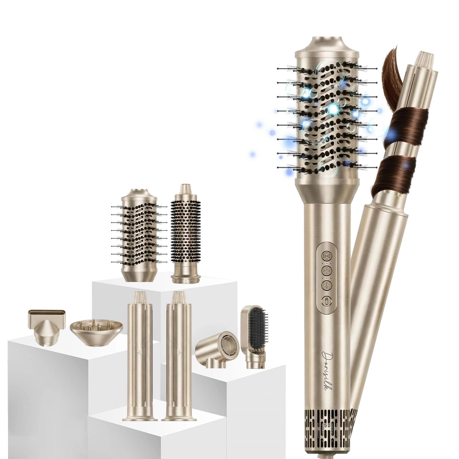 DORISILK 8 in 1 Hair Styler - 110,000 RPM 1100W Ionic