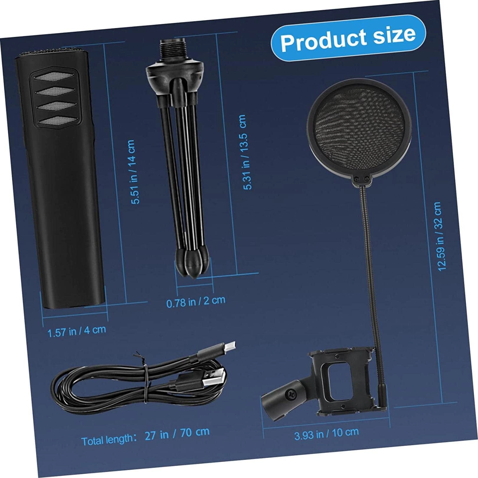 BKHGYPS Computer microphone - USB Black Stand Set