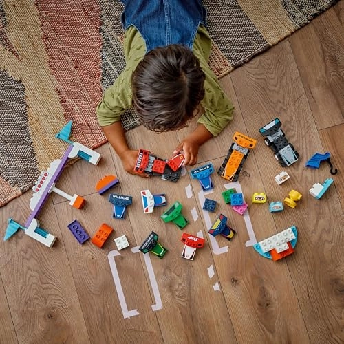 DUPLO Town F1 Team Race Cars & Drivers - 2 Plus Year multicolor