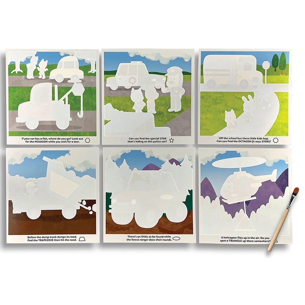 Water Amaze Water Reveal Boards Helpful Vehicles - 2+ 12 pieces