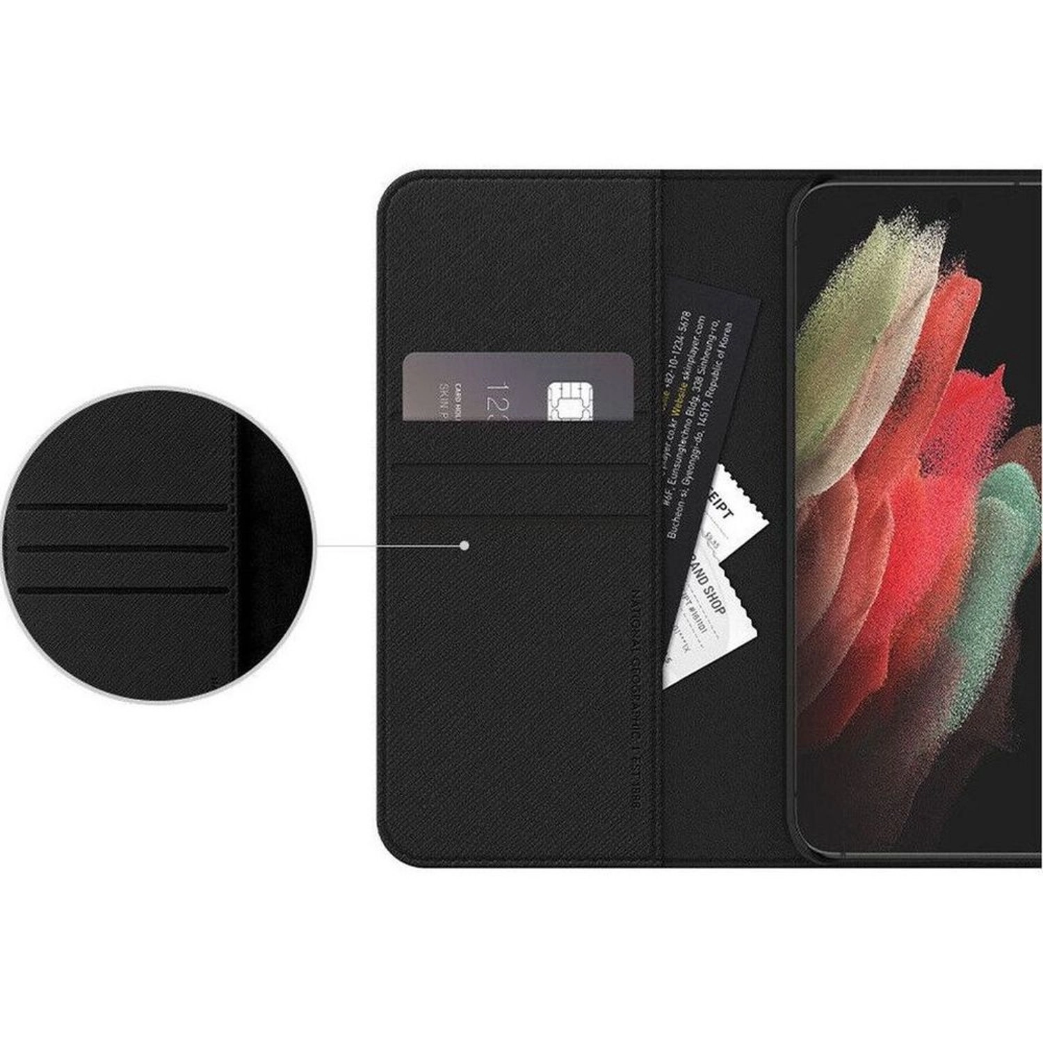 Business Wallet Case Wallet Cover for Galaxy S23 Ultra