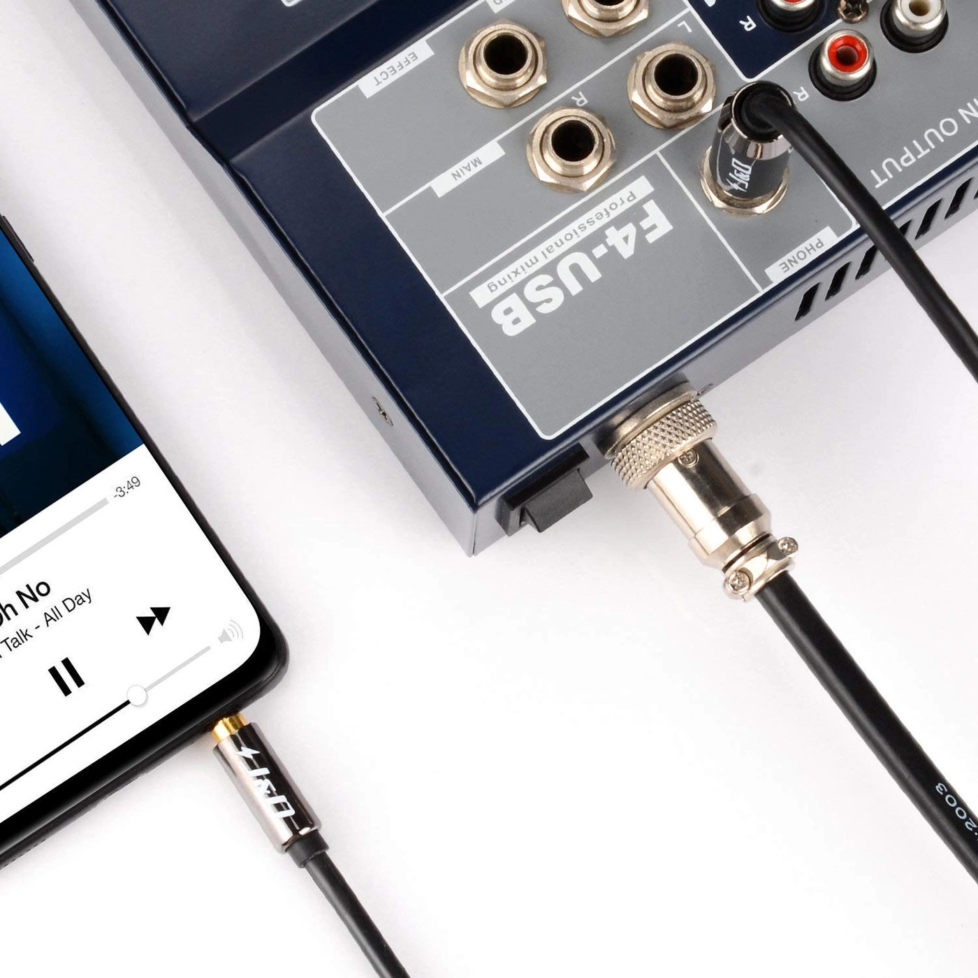 6.35mm (1/4 inch) TS to 3.5mm (1/8 inch) TRS Cable - 10 Feet