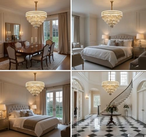 Crystal Chandelier - White Warm White Natural White