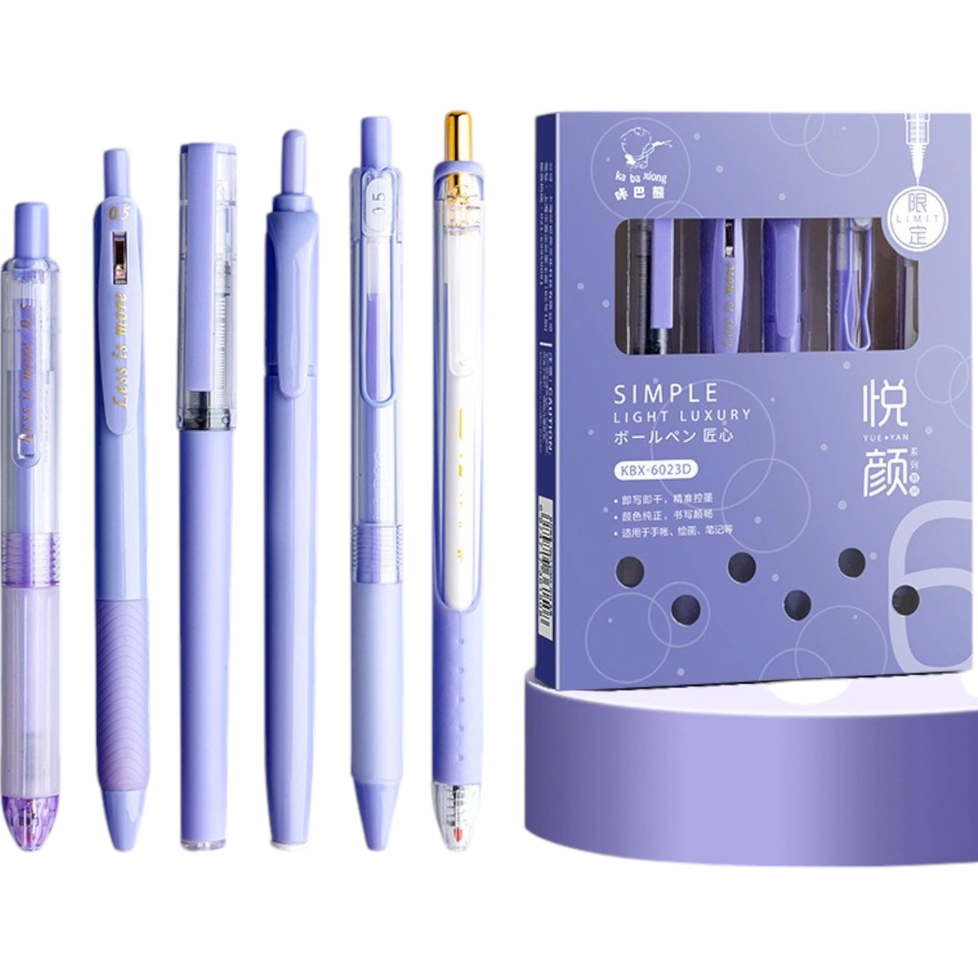 SAMVARDHAN Retractable Gel Pen - Set of 6 0.5mm