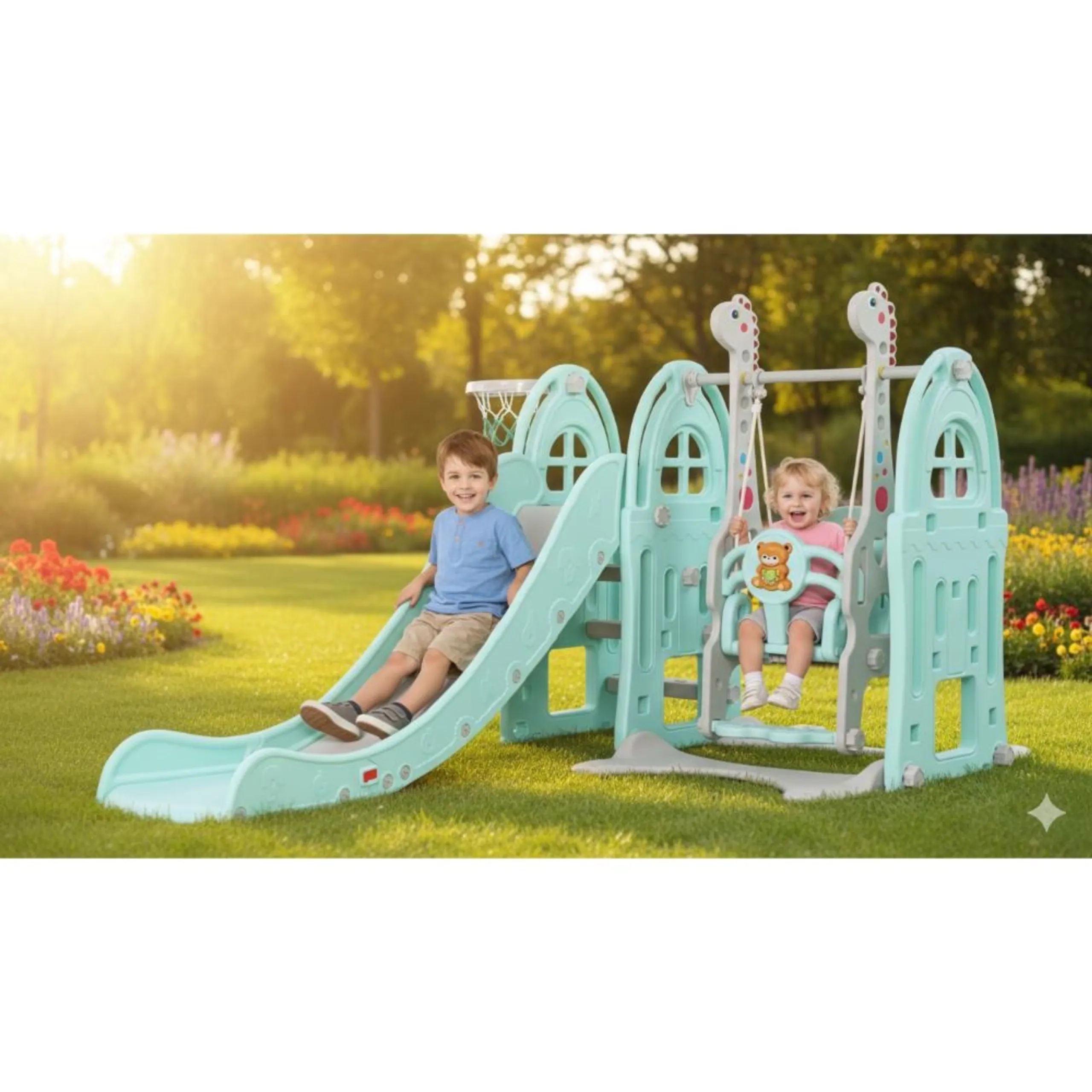 3-in-1 Little School Bus Slide Play Set - 145 x 72 x 36 cm 2 to 6 years