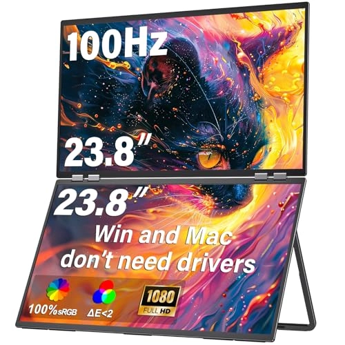 InnoView Dual Portable Monitor - 23.8" 1920x1080P