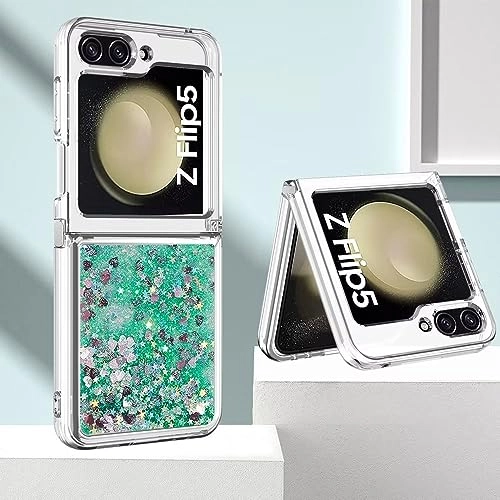 Sparkle Floating Liquid Case - Polyurethane Silicone for Samsung Galaxy Z Flip 5