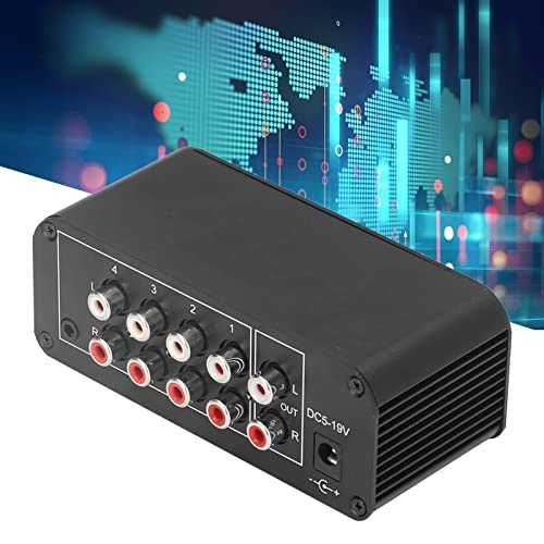 Stereo Sound Mixer - 4 Channel RCA Input and Output