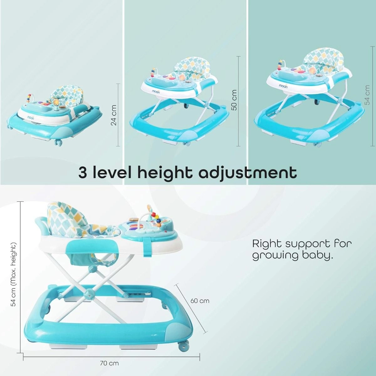 Baby Push Activity Walker - Blue 6 months & above