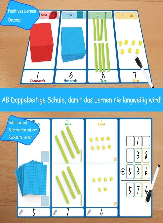 Base Ten Blocks - Kindergarten 1st-3rd Grade 137 pieces