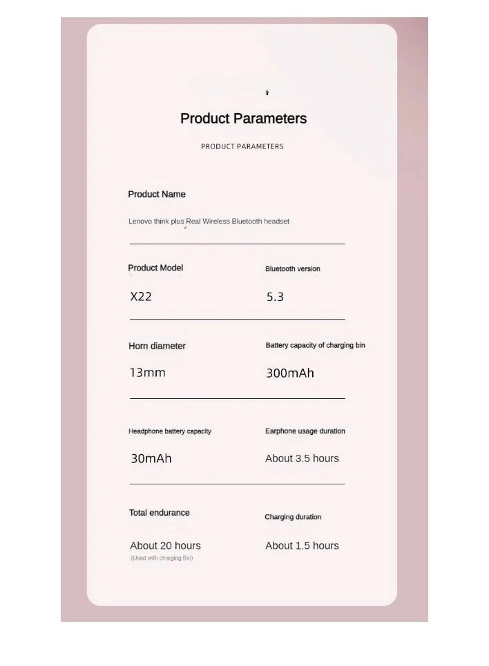 Thinkplus X22 Wireless Earbud