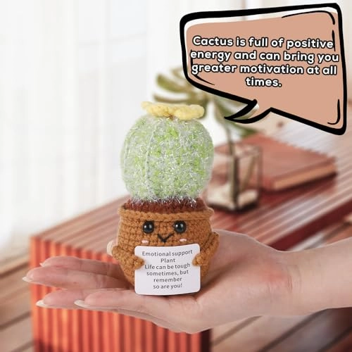 Cactus Funny Positive 13 cm Crochet