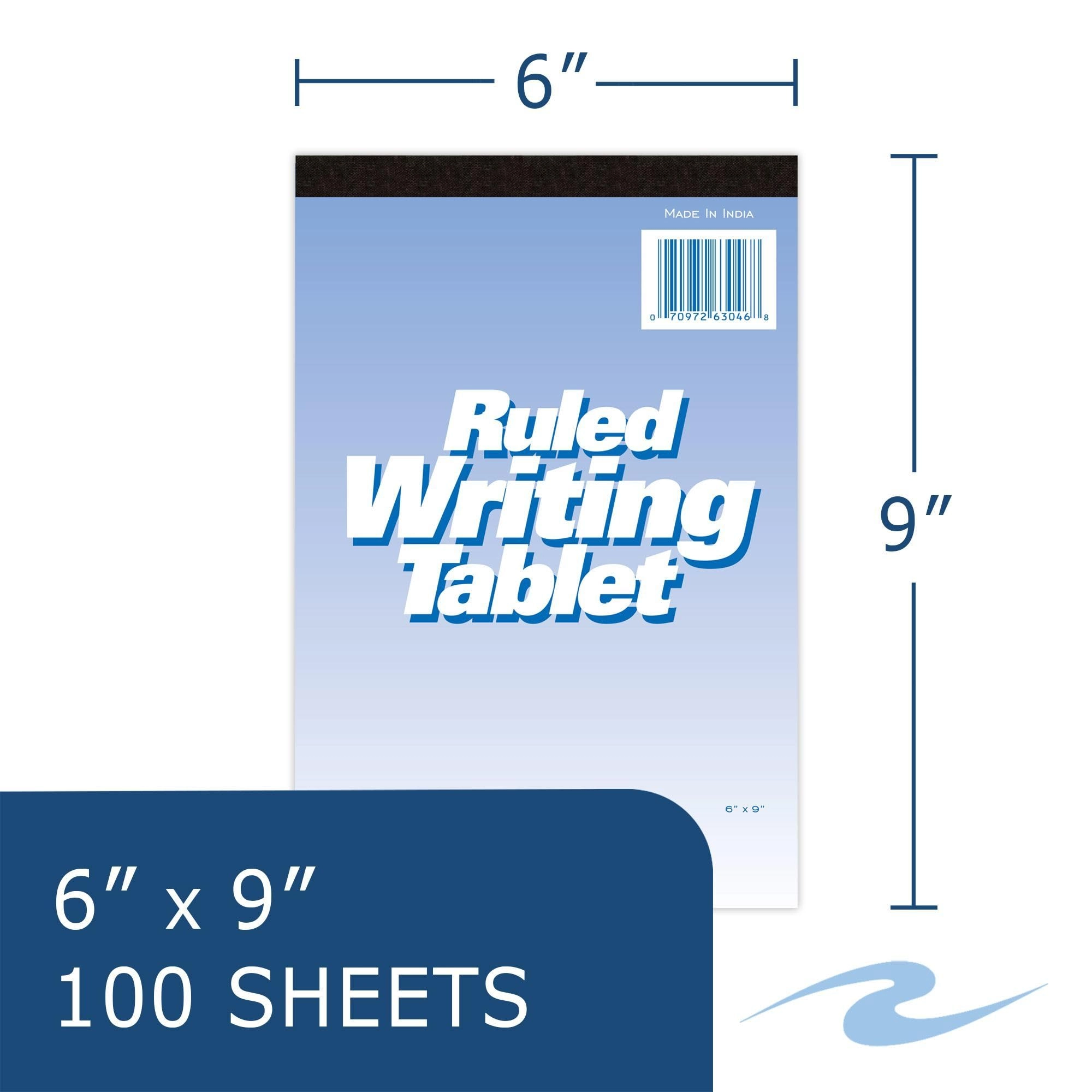 Writing Tablet 6x9 Softcover - Blank 100 Sheets