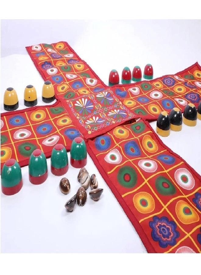 Ancient Traditional Indian Ludo Board Play Mat - Mahabharata
