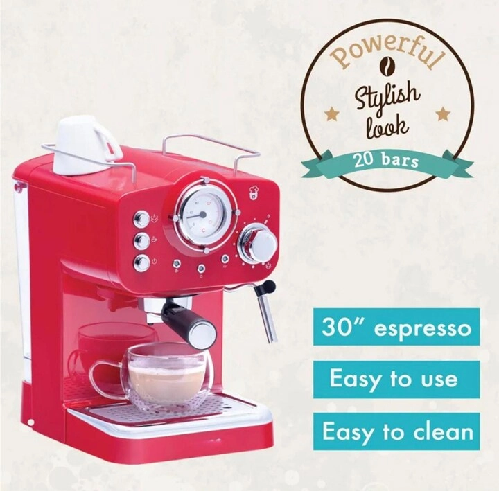 Espresso Coffee Machine - 20 Bar 1.25L