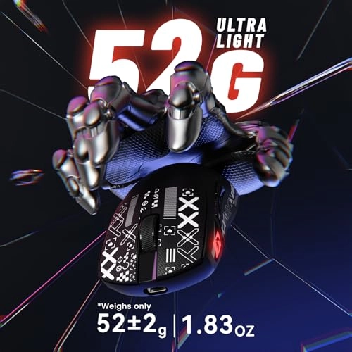 M4 Superlight Gaming Mouse - 2.4G/Bluetooth/Wired