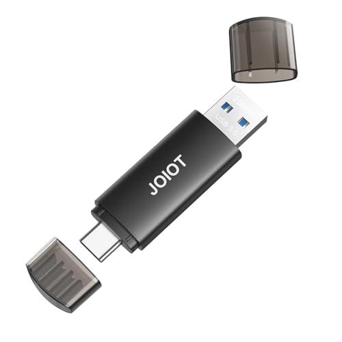 JOIOT USB C Flash Drive - USB 3.0 Type C + USB A 256GB