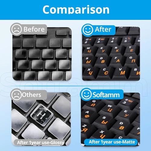 Russian Keyboard Stickers - Cyrillic Pack