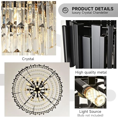 Modern Crystal Chandelier - E12 x 12 80 cm