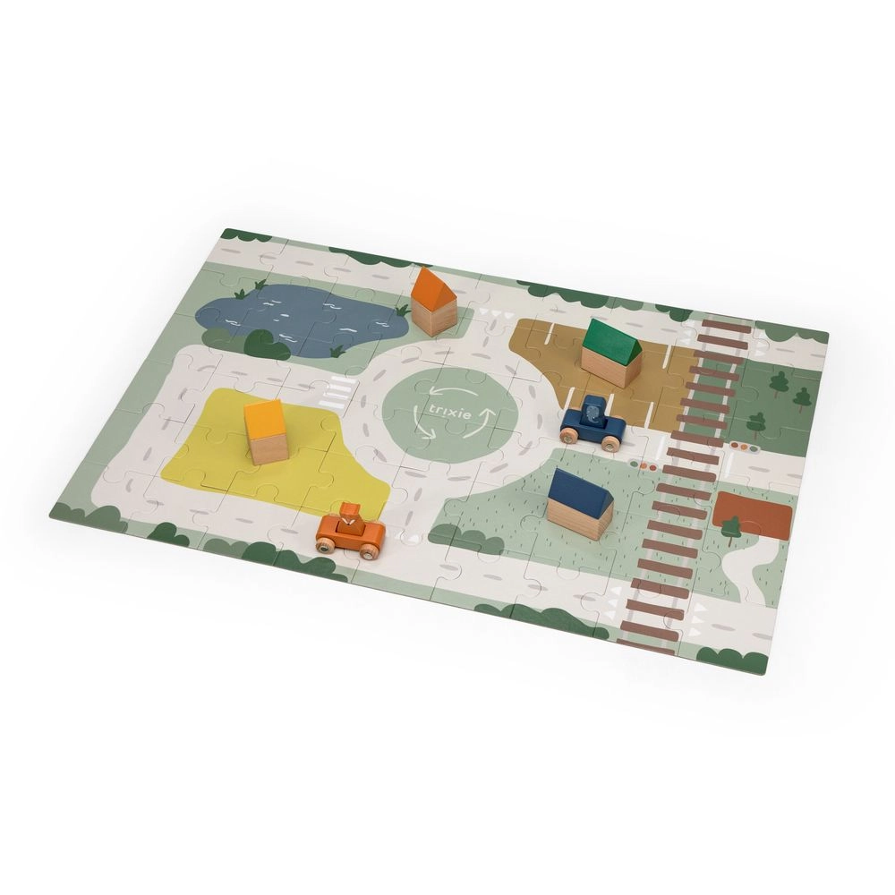 TRIXIE Wooden Road Puzzle - Suitable for 24 months and above